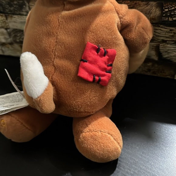 DISNEY Vintage REINDEER POOH Beanie Plush Winnie the Pooh 9" Patch Pocket 1999 - Picture 6 of 12